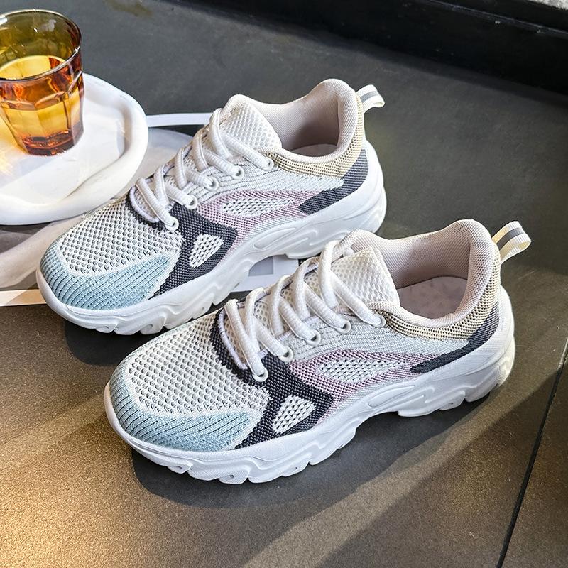 Sneaker Damen Frühling neue Mode vielseitige lässige Damenschuhe leicht stoßdämpfend Mesh atmungsaktiv Laufschuhe