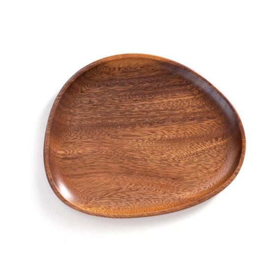 Wooden Fruit Plate, Smooth Surface Tray, Easy to Clean Decorative Snack Serving Tray for Home Kitchen Party Outdoor Use