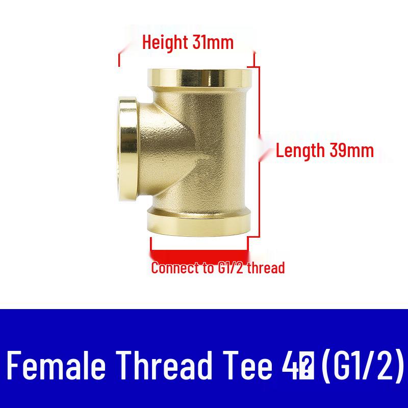 Pneumatischer Vollkupfer-Dreiwegehahn mit Innen-/Außengewinde, 1/2", 2", 3", 4" und 1" Optionen