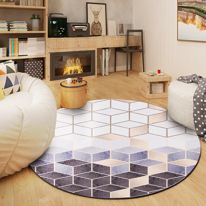 Wohnzimmer Runder Teppich Geometrisch Abstrakt Couchtisch Sofa Teppich Zuhause Schlafzimmer Bettvorleger