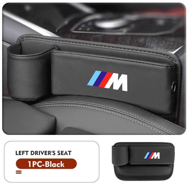 KHQB5 Car Seat Gap Storage Box Door Side Seat Gap Organizer Case For BMW Performance X1 X3 X5 E39 E46 E90 F20 E60 F30 M3 M5