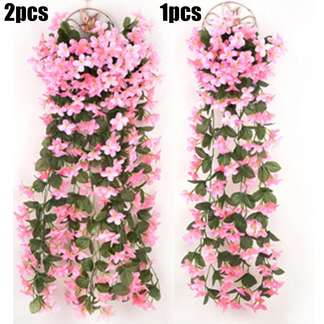 

Lifelike Wisteria Fake Flowers for Hanging Baskets Colors Available розовый