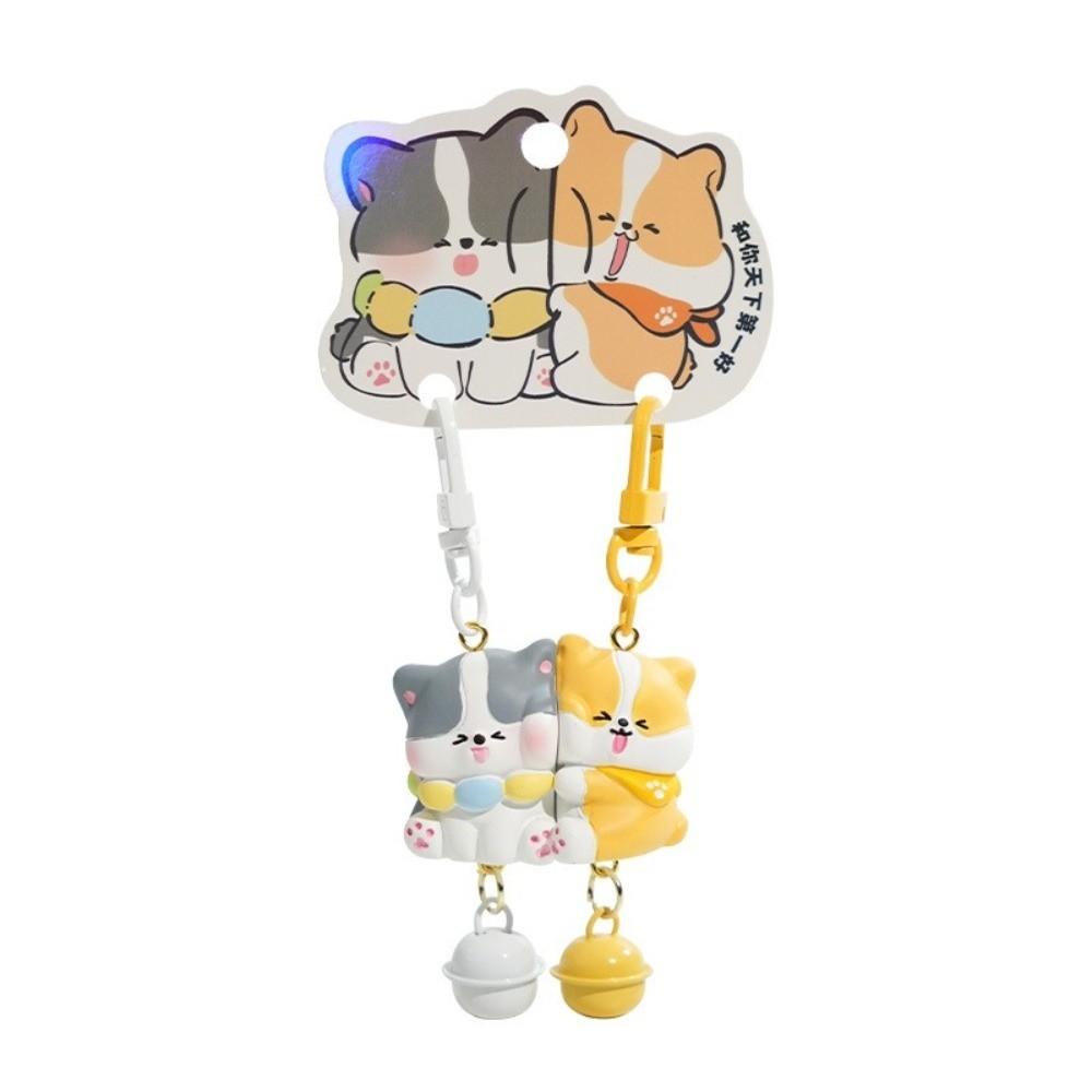 2Pcs/Set Resin Animal Keychain Hanging Keychain Sets Fashion Couple Pendant  Bag Charm