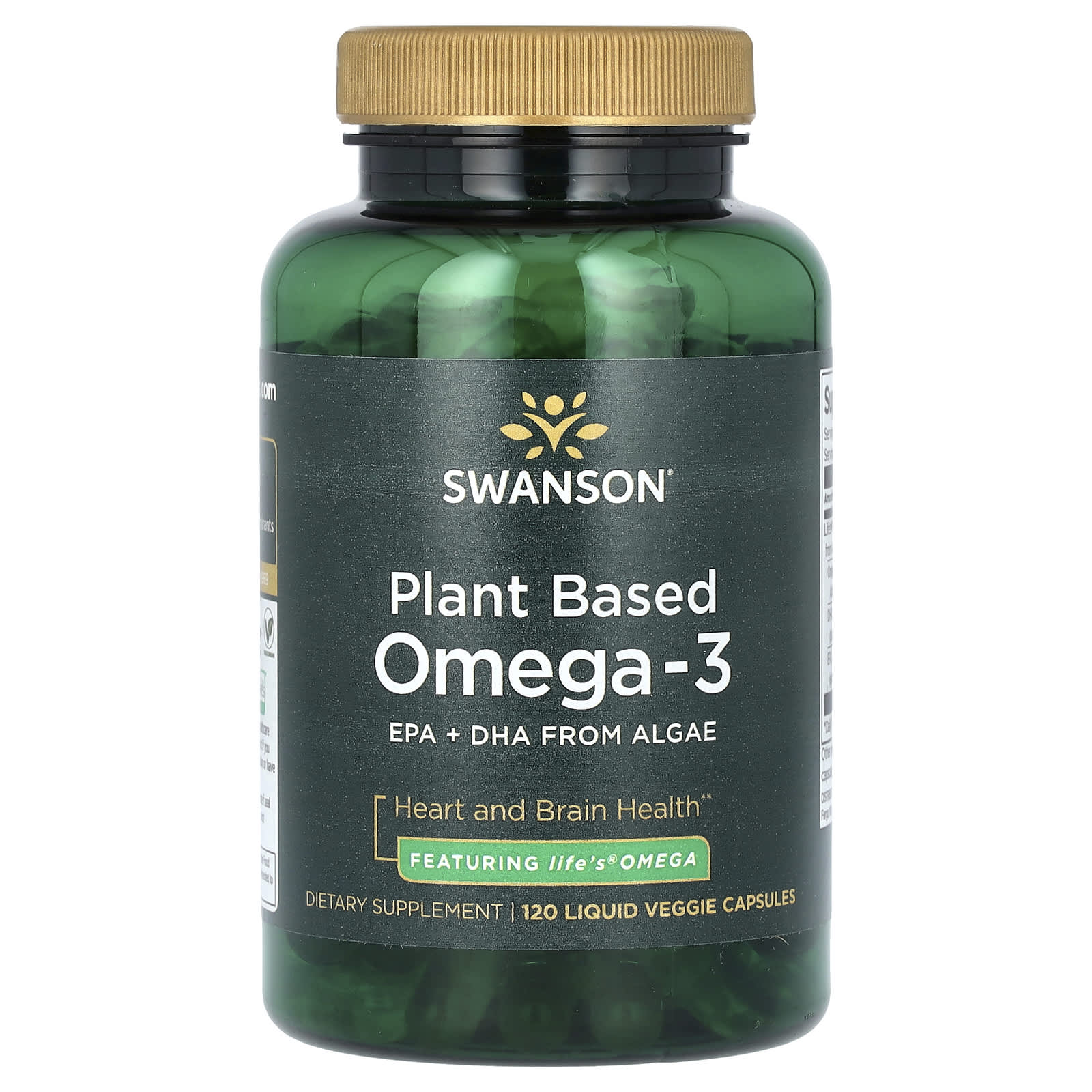 

Plant-Based Omega-3, Liquid Veggie Capsules 120