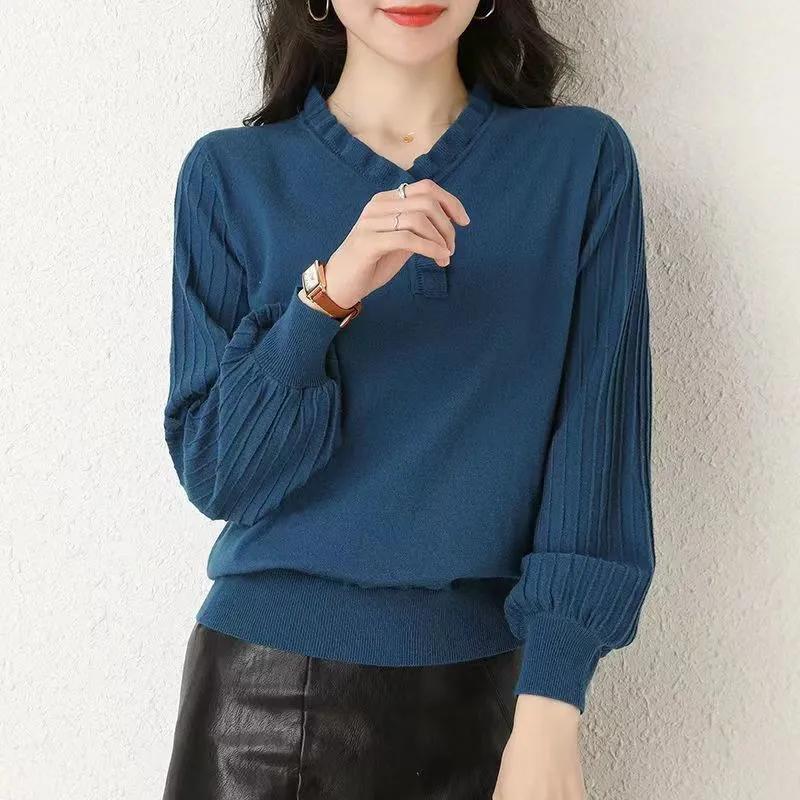 Sweater for Women Winter Cotton Thickened Pullover Warm Knitted Stretchy Long Sleeve Oversize Jumper Sweater Tops