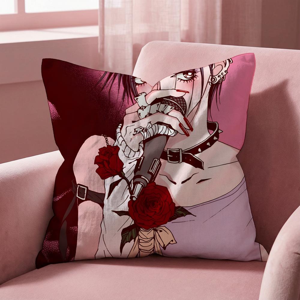 Anime N-N-NANA Cushion Cover Multi-Scene Pillow Cover for Home & Car - Reversible, Soft & Durable for Daily Use