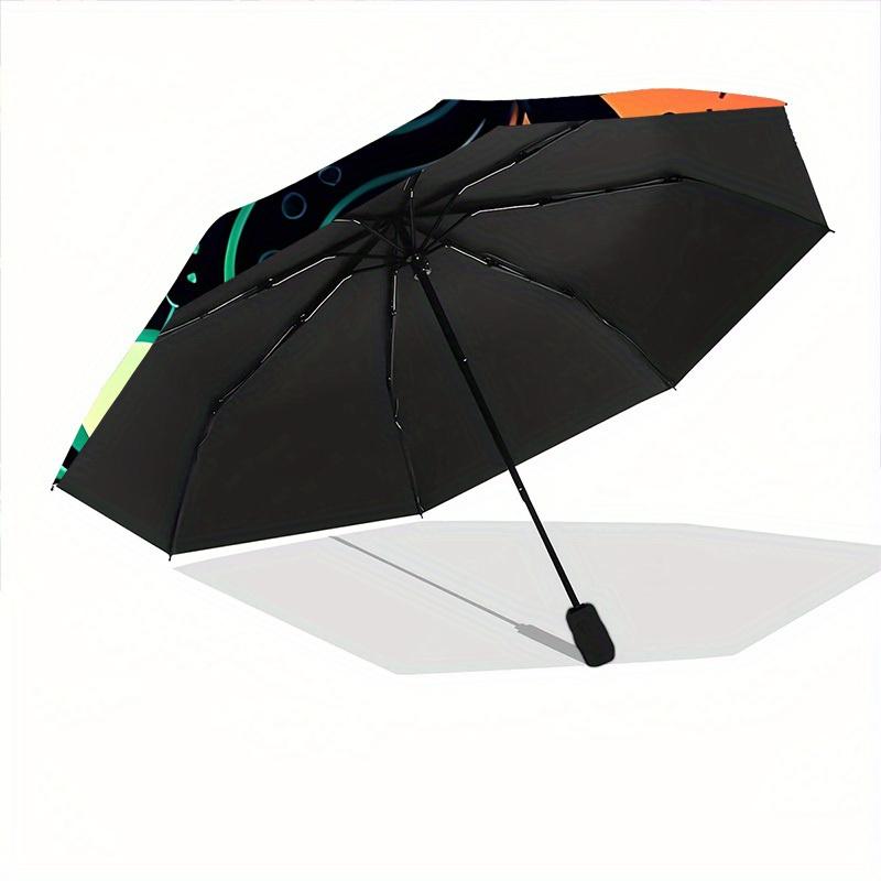 1pc Cthulhu Mythos Automatic Open/close Leisure Umbrella, 8-Rib sturdy structure, Portable Travel Umbrella, Parties, Everyday Use, Outdoor A