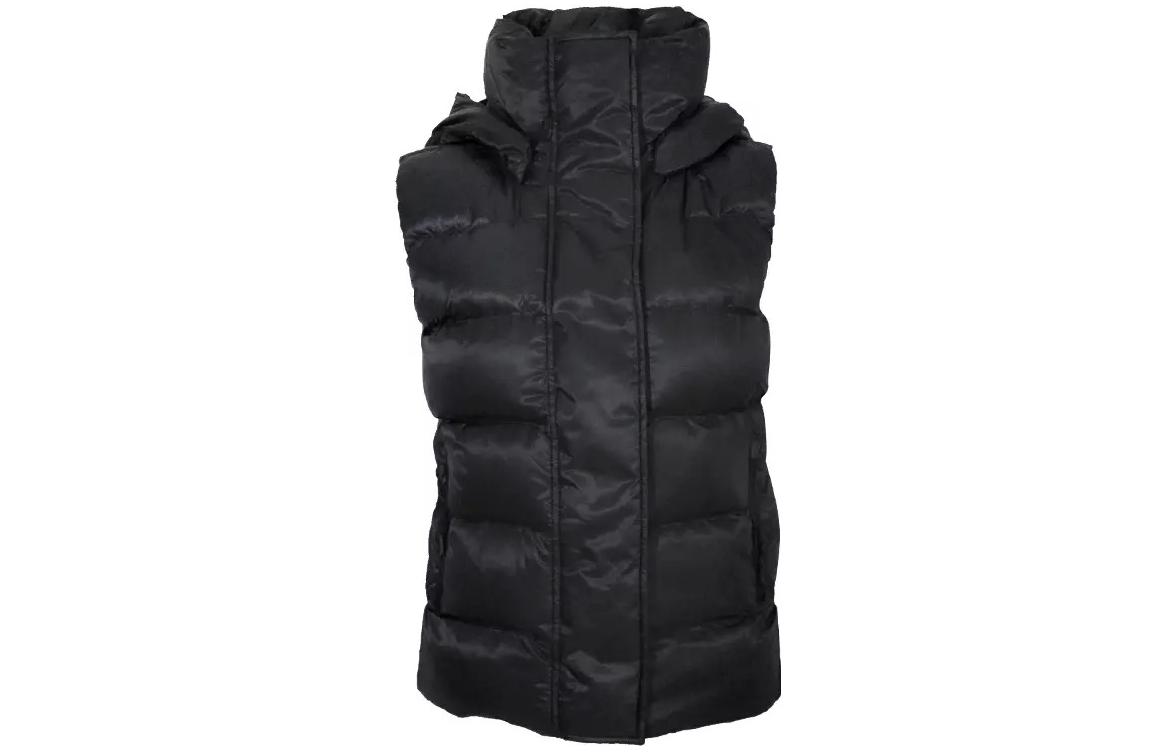 Nike Down Vests Women s Black Hooded Non Detachable Moderate Straight Fit 942192-010 S