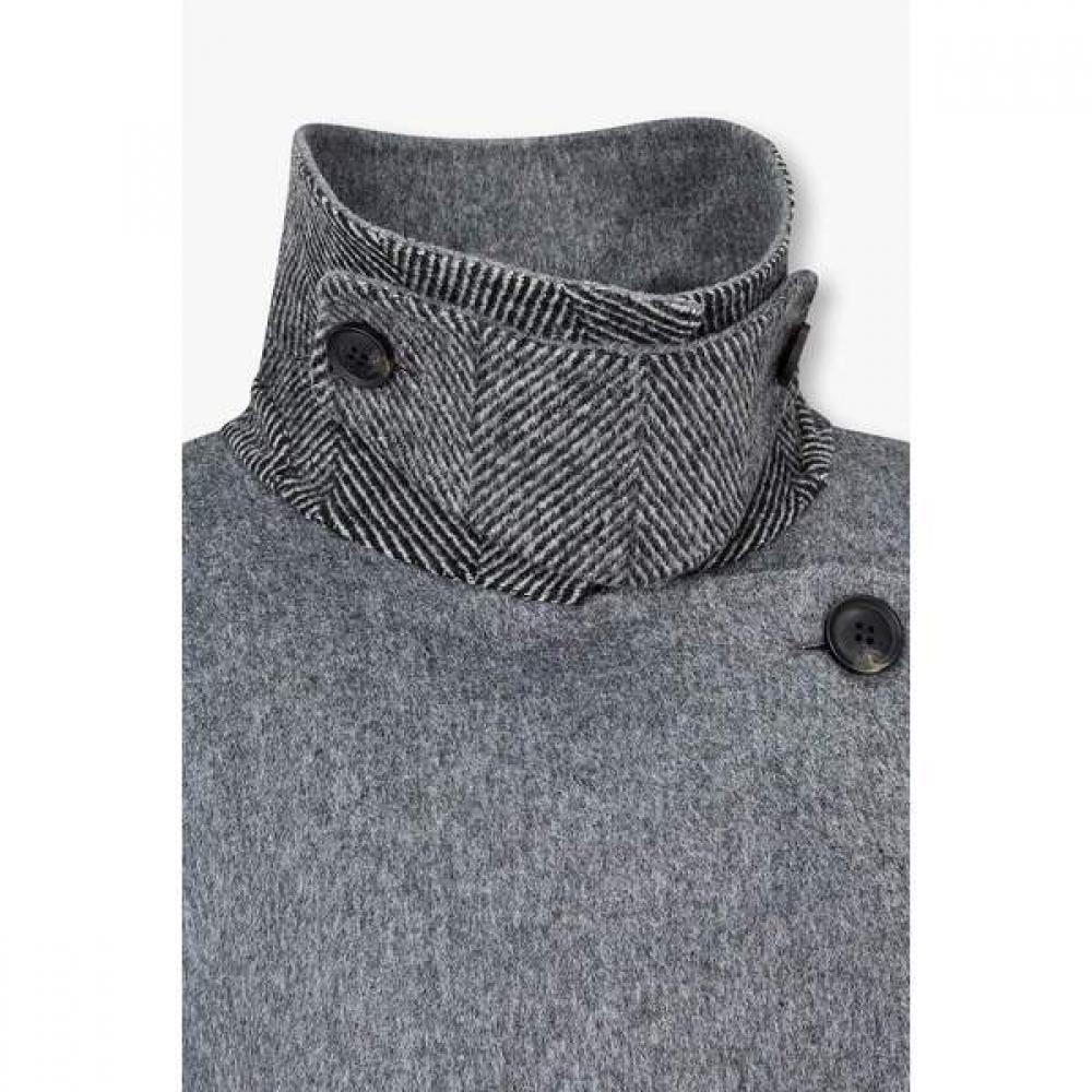 Voice Of Voices Wool Blend Poncho Half Coat 7156416001
