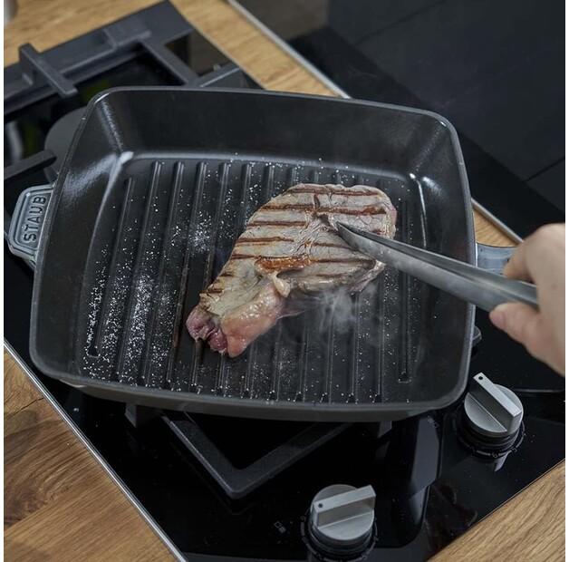 Сковорода Zwilling Staub американская для гриля квадратная 26x26 см серая (40510-431-0)