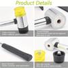 Double-Sided Rubber Mallet – Soft Plastic Hammer for Jewelry, Leather Craft, Woodwork, and Flooring Installation