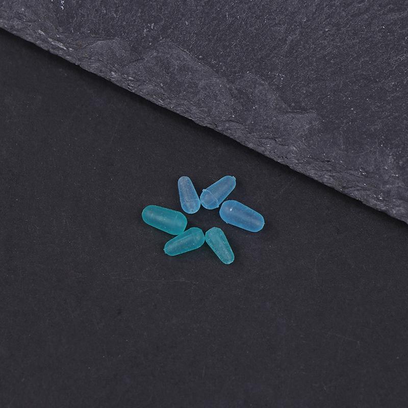 100Pcs/Lot High Quality Silicone Space Beans Sea Carp Fly Fishing Blue Rubber Oval Stopper Fishing Float Fishing Bobber