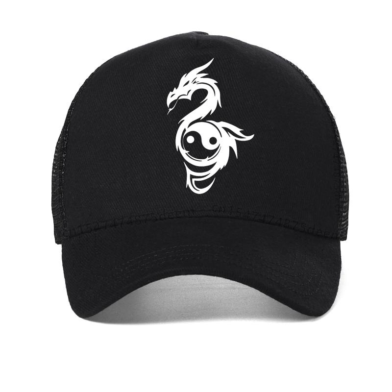 Dragon Tai Chi Gossip Hat Fashion for Women Unisex Best Friends Gift Hip Hop Hats Adjustable Yin Yang Baseball Cap Couple Mesh Caps