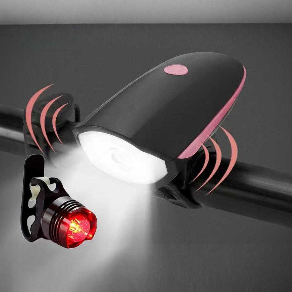 Light Usb Led  With Horn Mountain Bike Dark Night Outdoor Riding Headlight  Accessories