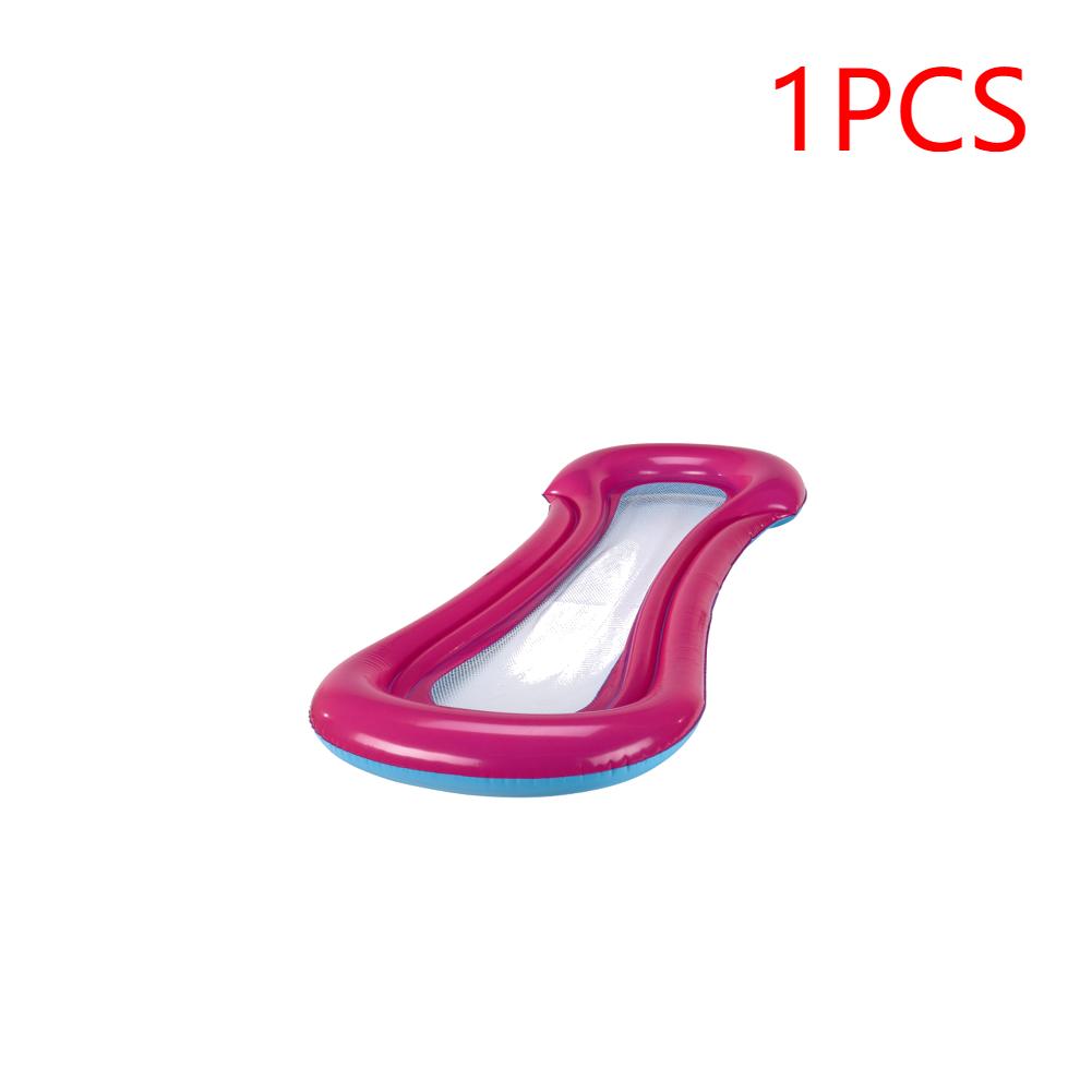 1-2PCS Inflatable Hammock Rose Red Color 160 x 60cm Foldable Inflatable Hammock Back Floating Row Air Bed