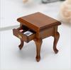 1:12 Wooden Bedroom Dollhouse Miniature Bedside Furniture Accs