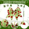 9pcs Red Green Christmas Polka Dot Bows Festive Polka Dot Bowknot Decor Xmas Tree Wreath Gift Wrapping Holiday Party Decorations