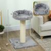Scratching post cat tree cat bed, 1 cat bed, incl. cat toy, 55 cm x 55 cm x 83 cm, grey
