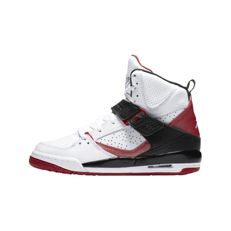 

New Jordan Flight 45 High White Red Black GS 524865-130 38.5