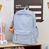 Schoolbag New Japanese Simple Backpack Female Student Large Capacity School Bag High School Junior High School Student School Bag Cute Fashion 