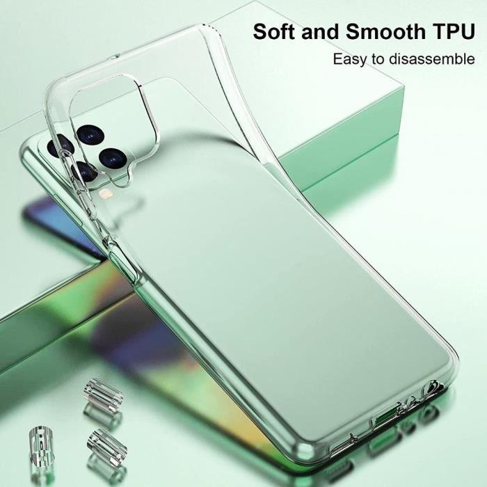 Coque et film de protection - TRANSPARENT - Samsung Galaxy A22 4G - UltraSlim - Silicone gel - Verre trempé