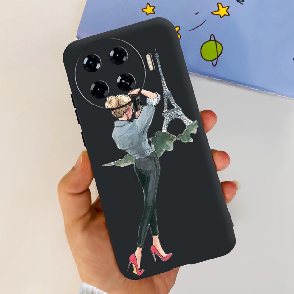 Für Tecno Spark 20 Pro+ KJ7 Hülle 2024 Süßes Herz Dinosaurier Cartoon Stoßfest Weiche Hülle Für Tecno Spark 20 Pro Plus Etui Funda