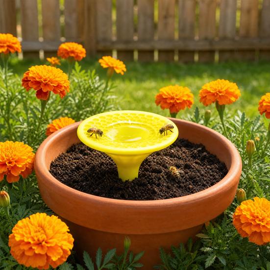 3D Printed Bee Watering Station for Butterfly Garden Cups Bath, Bee Feeders for Thirsty Pollinators, Outdoor Garden Yard Stakes Decor