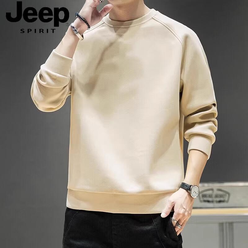 JEEP SPIRIT Men s Loose Fit Round Neck Sweatshirt 3XL
