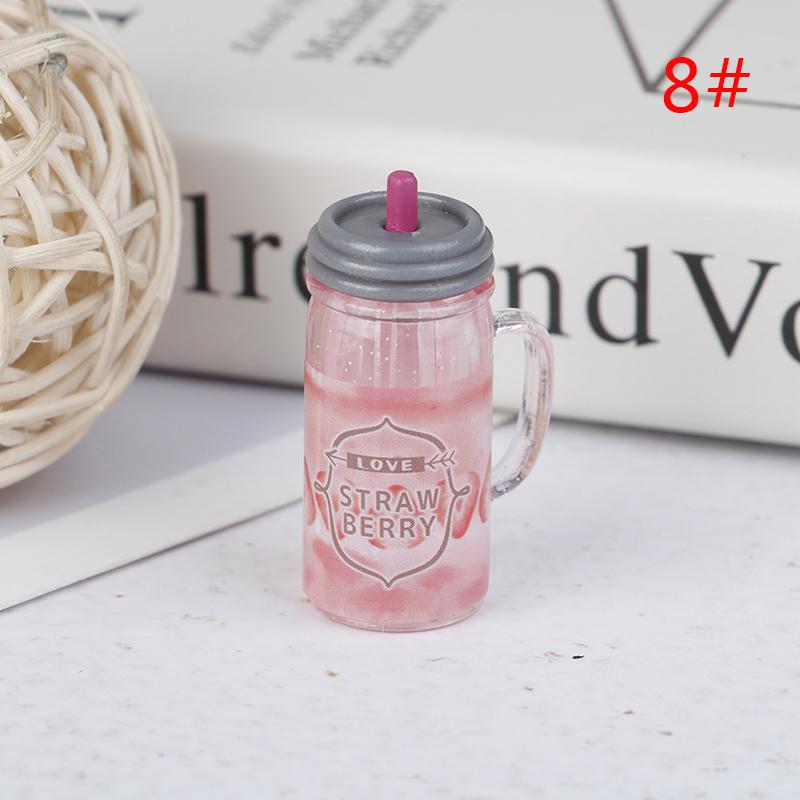 1/2/5pcs Doll House Home Furnishings Lovely Straw Drink Cup Model Mini Coffee Juice Milk Cups Miniature Dollhouse Mugs Drinks