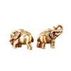 1Pcs Brass Elephant Tea Pot Incense Holder Desk Decoration Solid Copper Statue Figurines Antique Elephant Ornament