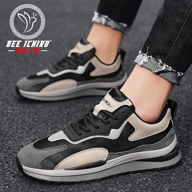 

Повседневная мужская обувь весна и лето матовая матовая спортивный тренд ретро кожаная обувь на платформе 44