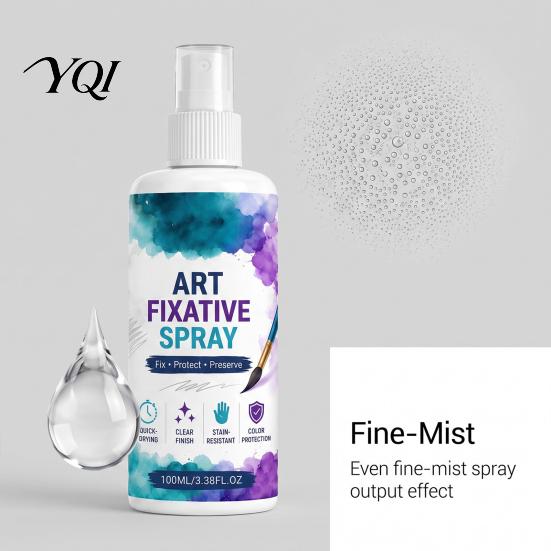 Pastel Painting Protection Art Fixative Spray, Smudge-Proof Protection, Quick-Drying Clear Coating, Non Yellowing, 3.4Oz Drawing And Sketching
