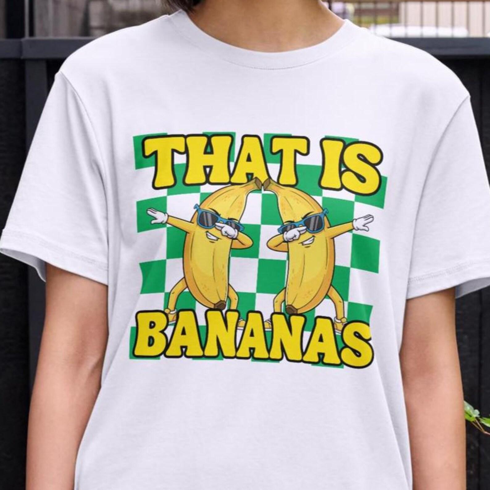 That is Bananas Shirt, Retro Graphic Design, Banana Lover Shirt, Funny Food Shirt, Pun Shirt, Silly Shirt, This Shit is Bananas, Fruit Shirt L