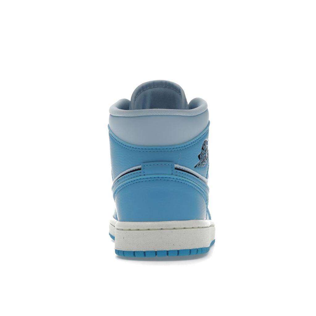 Air Jordan 1 Mid SE Ice Blue Women Sneakers Black Sail Dark-Powder-Blue DV1302-400