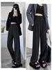 Women's High Waist Drapey Suit Pants, Petite Casual, Narrow & Wide Straight Leg Options, Spring/Autumn 2024.