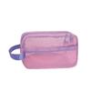 Portable Candy Color Mesh Cosmetic Bag Transparent Internal Pocket Storage Pouch Large Capacity with Zipper Sundries Storage Bag