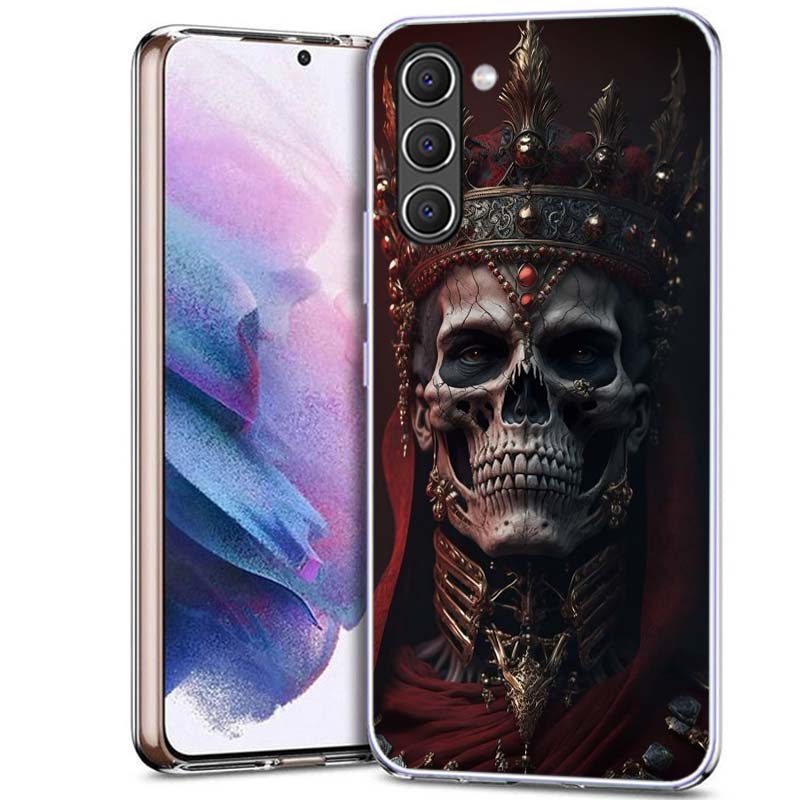 Crown Skeleton Emperor Phone Case for Samsung A54 A14 A24 A34 A17 A37 A57 A55 A35 A25 A15 A13 A23 A33 A53 A07 A05S A04S A03 A73