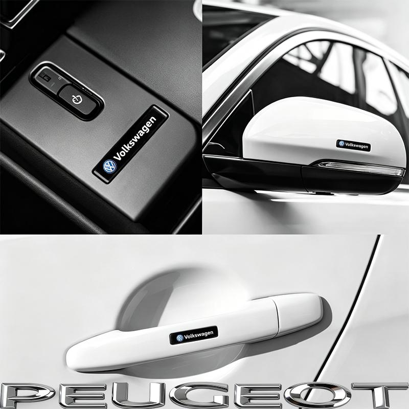For Volkswagen iro23D Epoxy Car Interior Exterior Decoration Sticker For VW GTI Polo Golf Passat B6B7 Tiguan Arteon CC Taigo Caddy Jetta Tire Valve