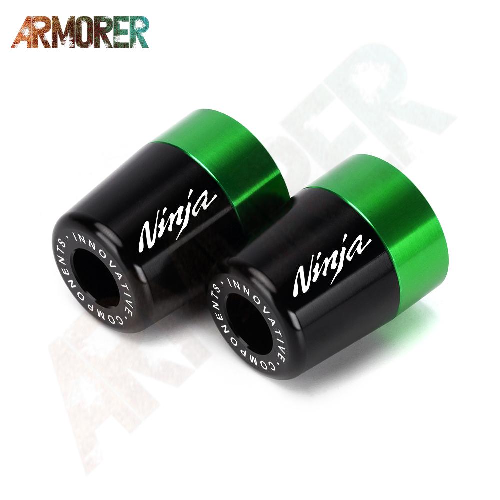 For Kawasaki Ninja 250 300 400 650 1000 1000SX  Ninja 650 Motorcycle CNC Handlebar Grips Handles Bar End Plug Cap