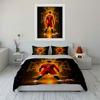 Player's Back with Golden Emblem Print Bedding Set 1 Duvet Cover 2 Pillowcases for Adult and Children Luxury Gift Full Size