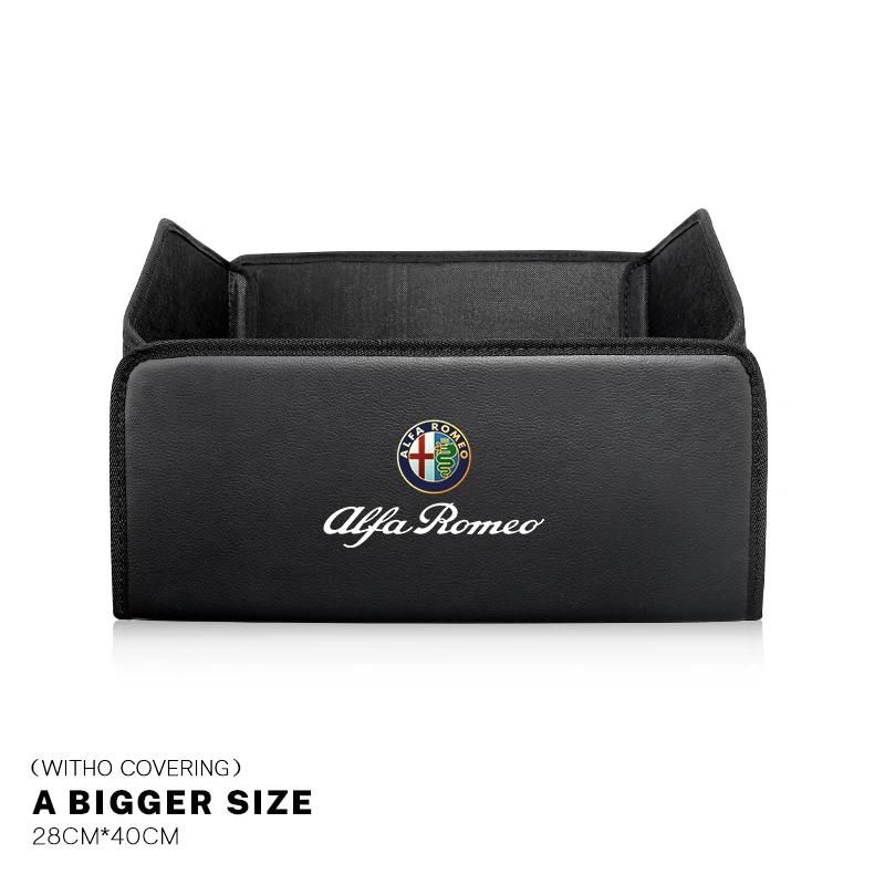 Car Stickers For Alfa Romeo Car Trunk Storage Bag Leather Camping Box Collapsible For Alfa Romeo Giulietta GT 159 147 156 Mito B