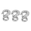 3pcs Eye Slip Hook with Safety Latch Stainless Steel Marine Lifting Eye Hoist Sling Hook1T