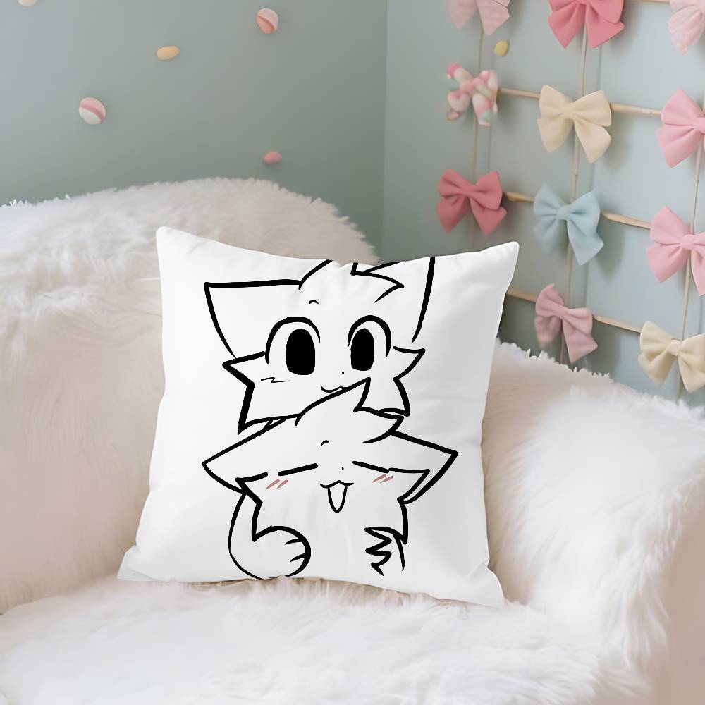 Kawaii BBoykisserS Throw Pillow Covers Pattern Cushion Cover Suitable For Sofa Bedroom Car Pillow Cover