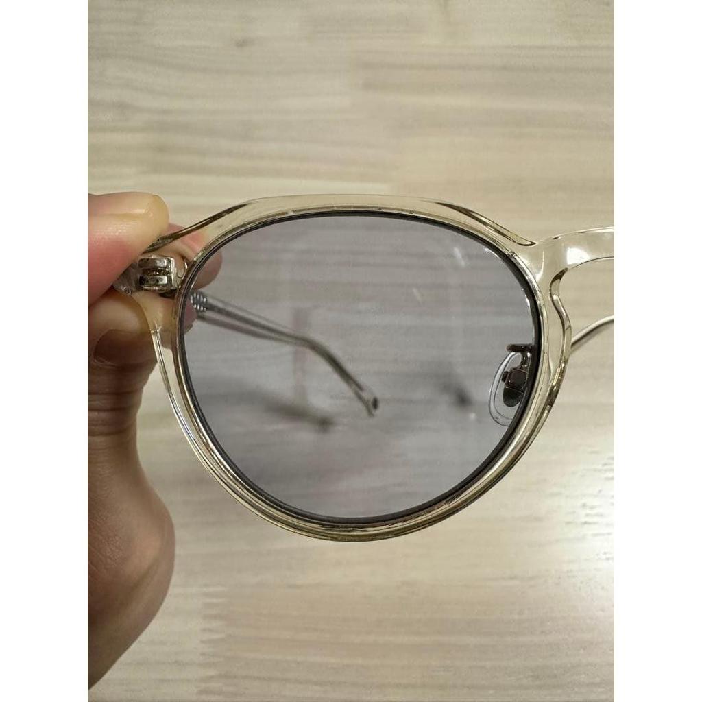 Used OWNDAYS clear frame round sunglasses