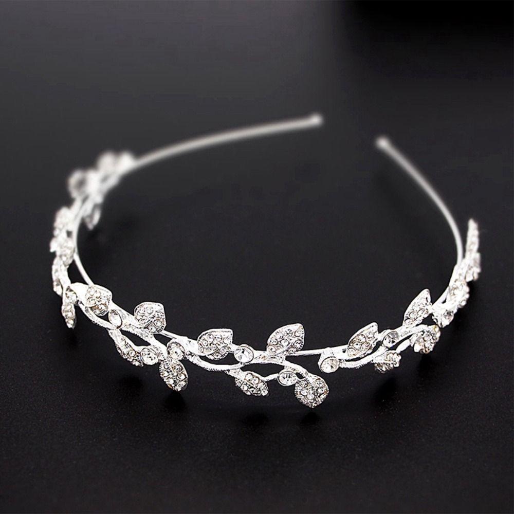 Zinc Zinc Alloy Material Wedding Hair Accessories Rhinestone Crystal Bride Headband  Wedding Ceremony