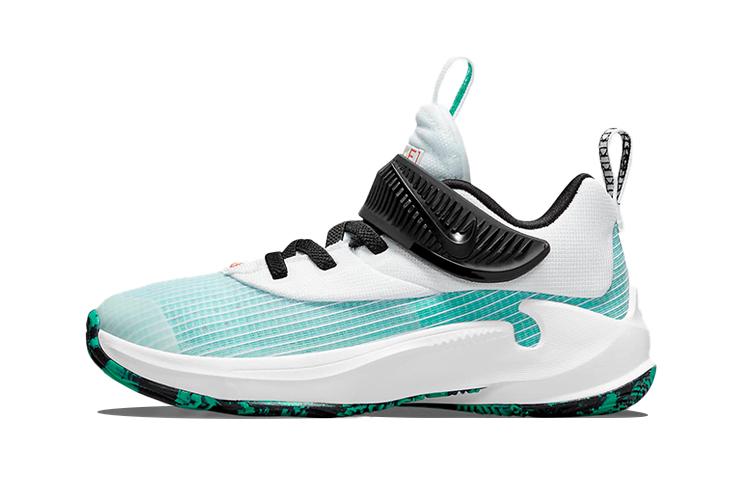 

Nike Freak 3 Giannis Low top Performance Basketball Shoes White Emerald Green Children Aged 3 7 Years Old DB4156-101 28