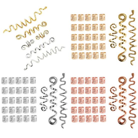 6/28Pcs/Set Hair Accessories Set Women Alloy Braid Beads Clips Easy To Use Hair Accessories Pirate Cosplay Hair Braiding Tools