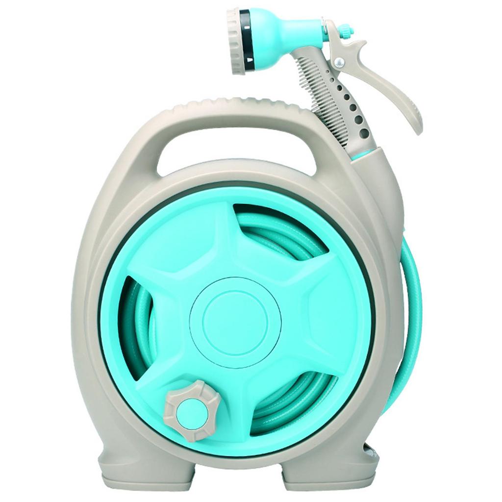 Water Pipe Cart Space Saving Garden Hose Storage for Gardening Watering Tool Blue
