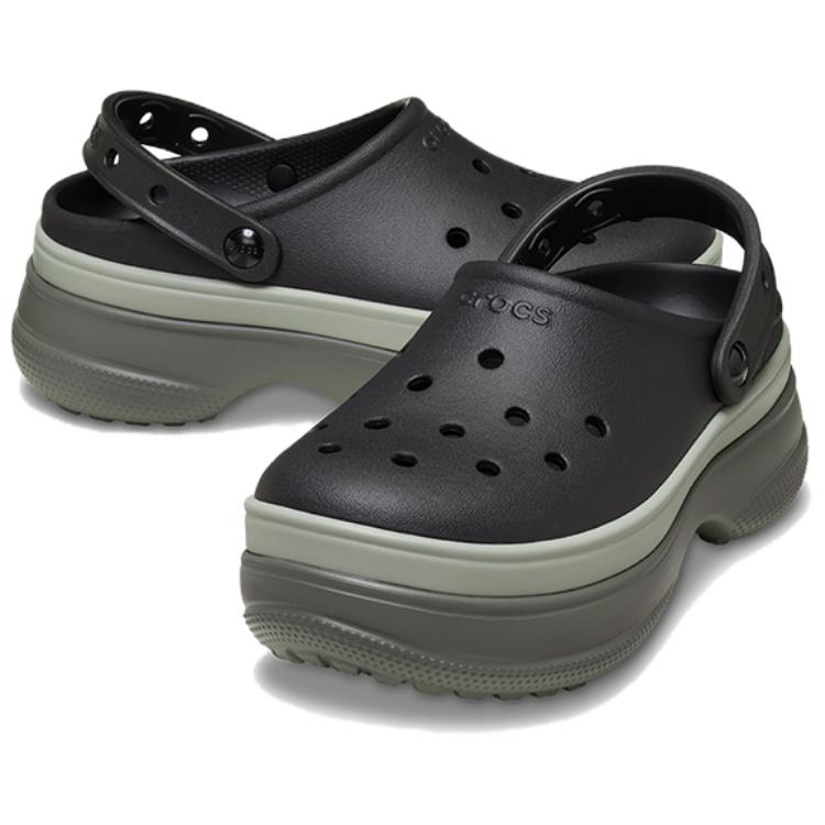 Crocs Fashion Comfortable and Fashionable Hole Shoes Unisex Black