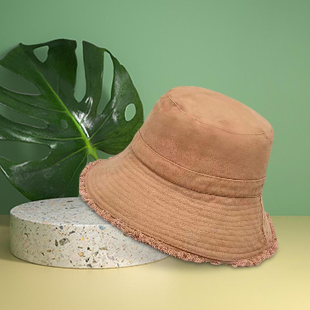 Sun Protection Women Bucket Hat Windproof Fisherman Cap Cotton Packable Sun Hat